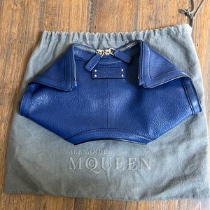 100% Authentic Alexander McQueen Manta leather clutch